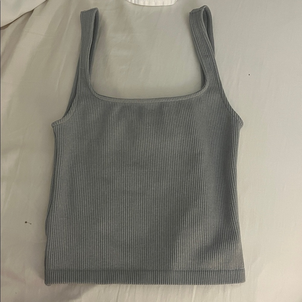 Ardene Gray Ribbed Tank Top